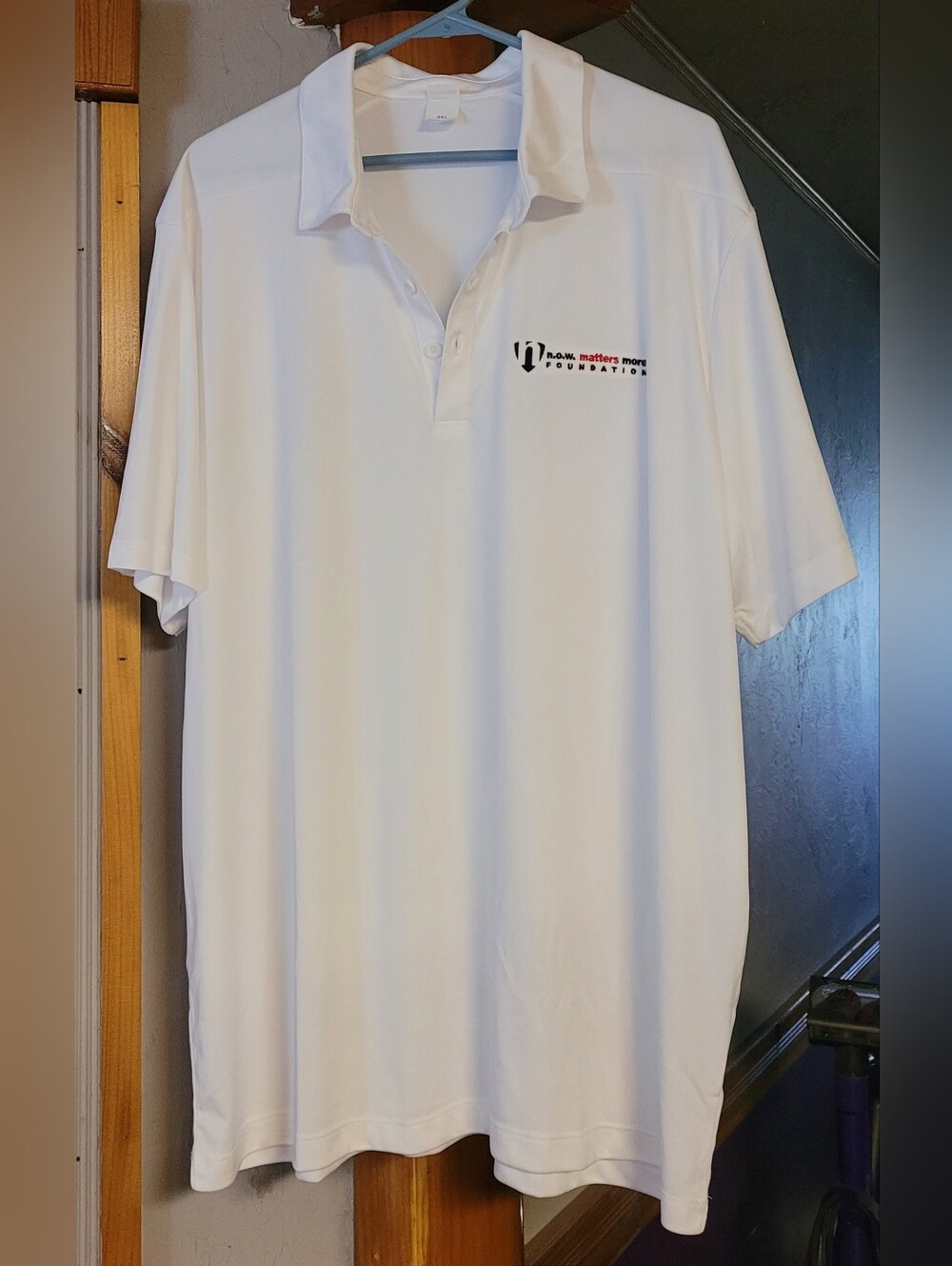 Sport-Tek White Polo with Small Black Logo